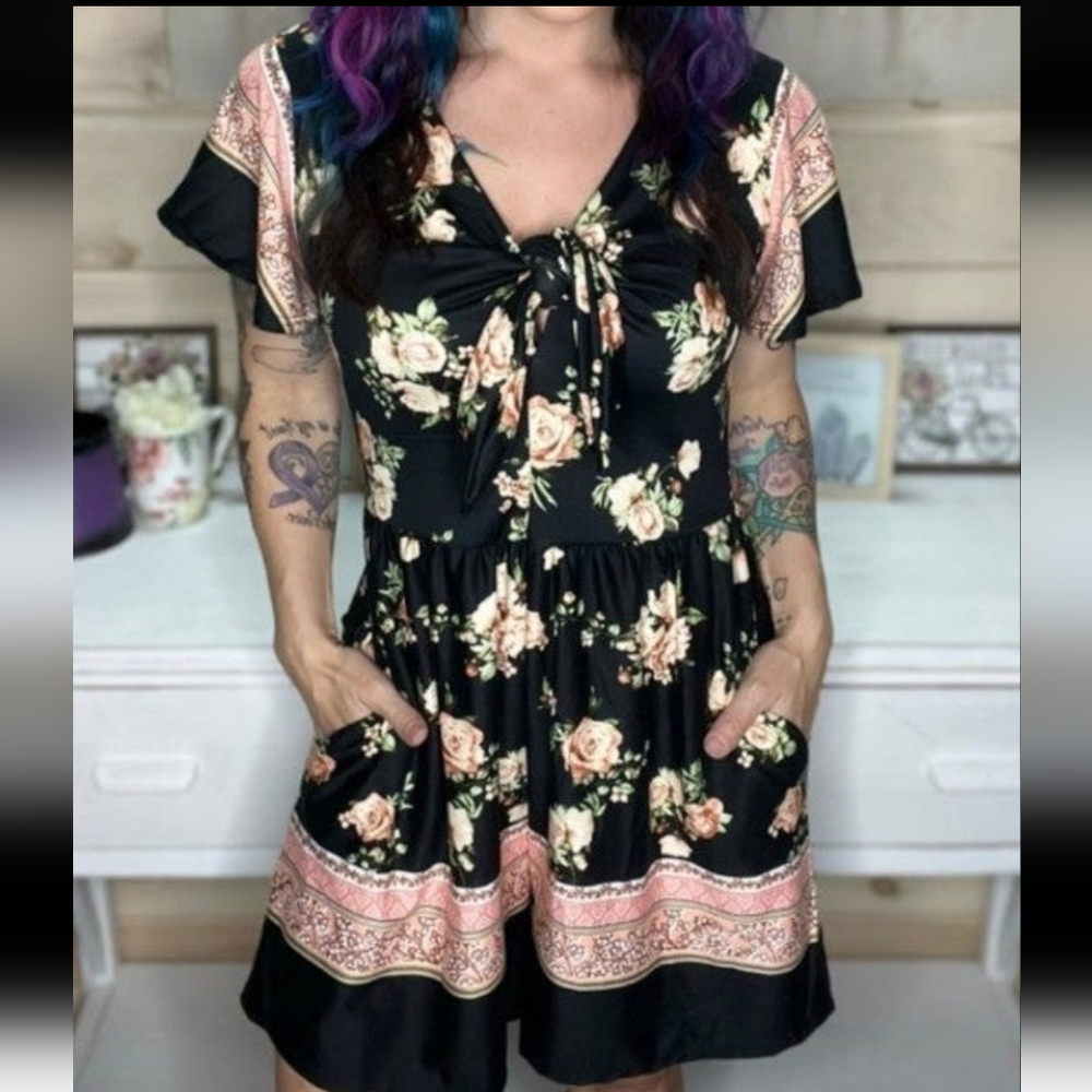 White Birch Floral Romper